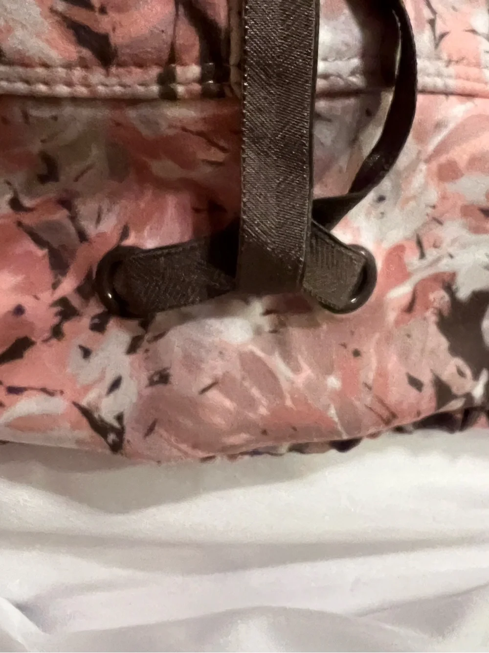Women’s Floral Print Pink and Brown Skort with Drawstring
